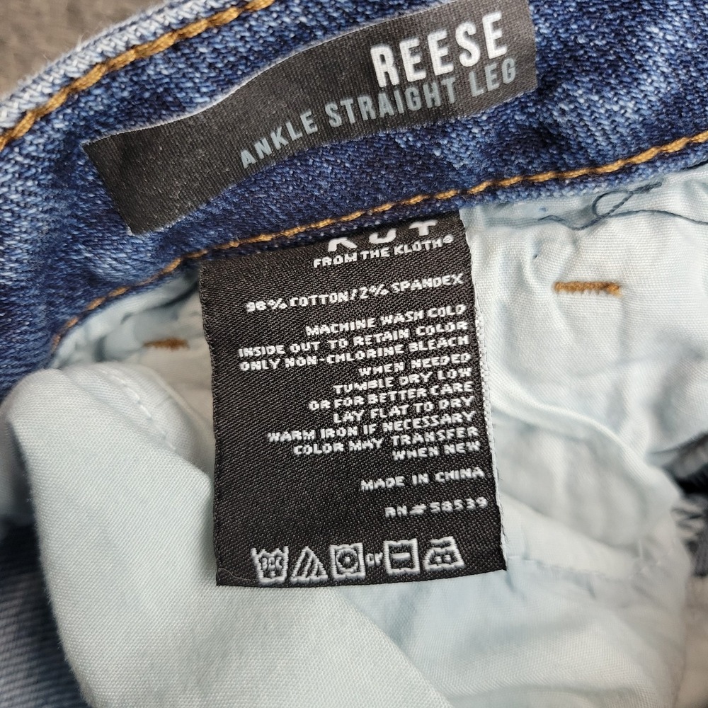 KUT From The Kloth Jeans Womens 6 Blue Denim Reese Ankle Straight Leg Casual - Picture 12 of 12